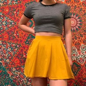 Yellow skater girl skirt